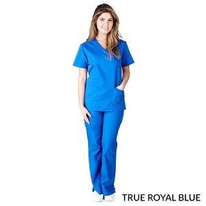 2pc True Royal Blue Scrub Set